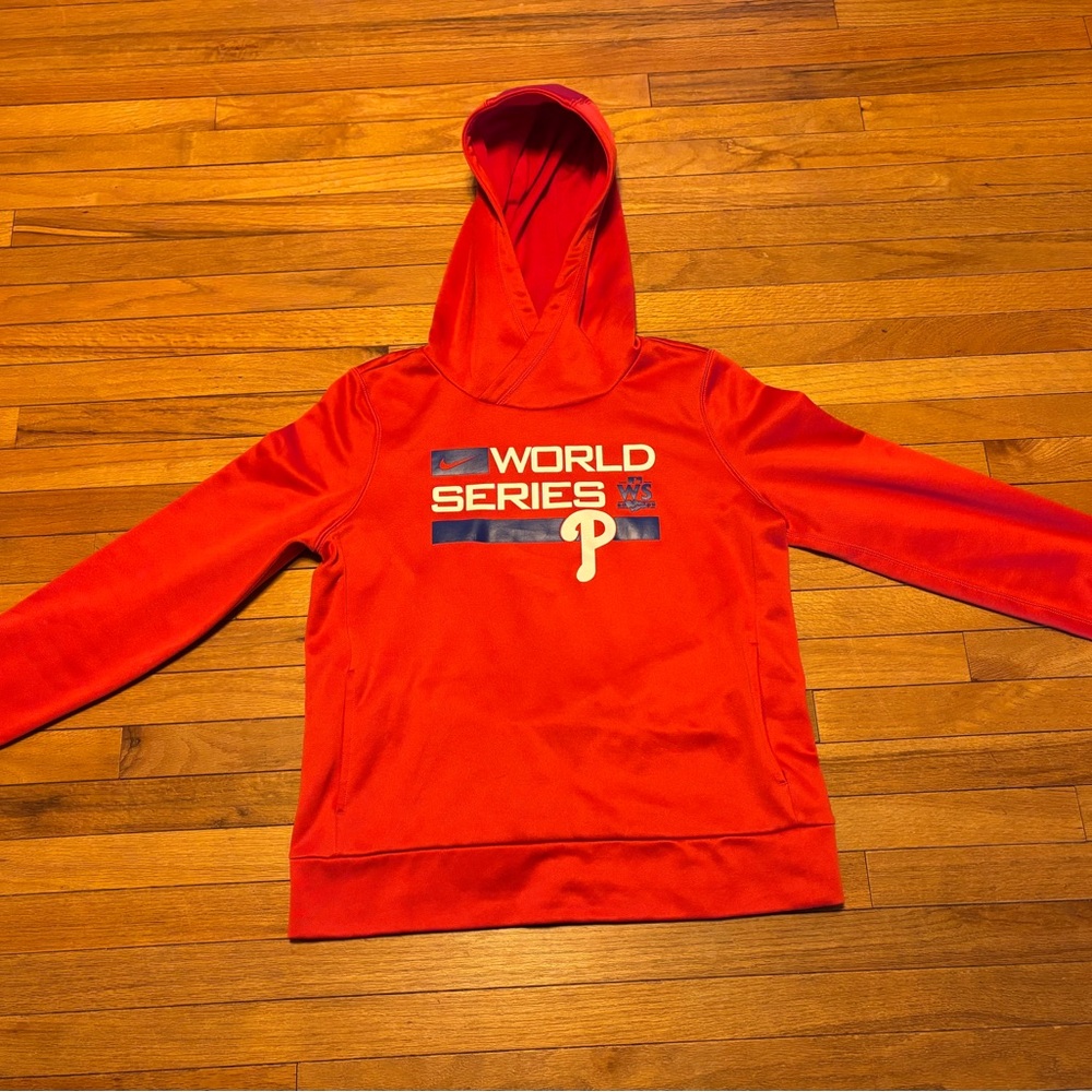 2022 medium Nike Philadelphia Phillies World Series Sweatshirt with hood.
